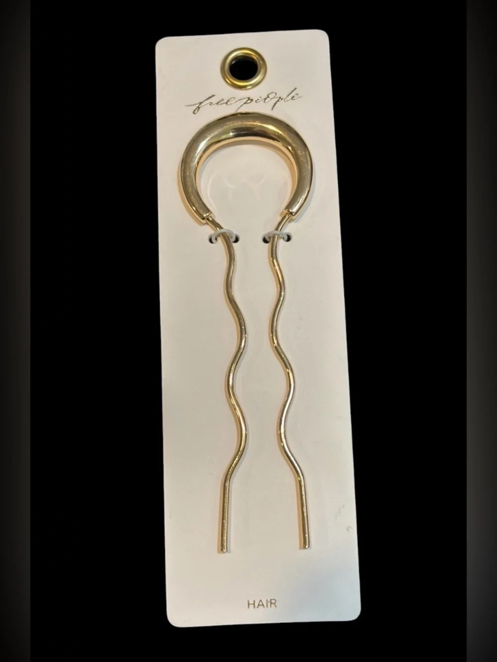 Free People Careless Whisper gold  tone hairpin NWT